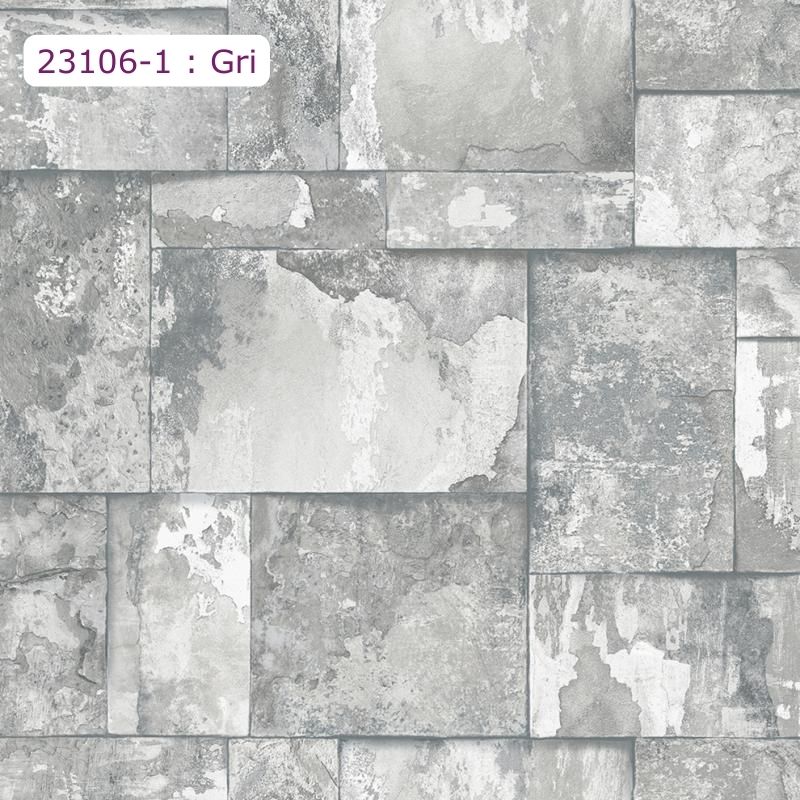 23106 Serisi | Geometrik Taş Desen Duvar Kağıdı
