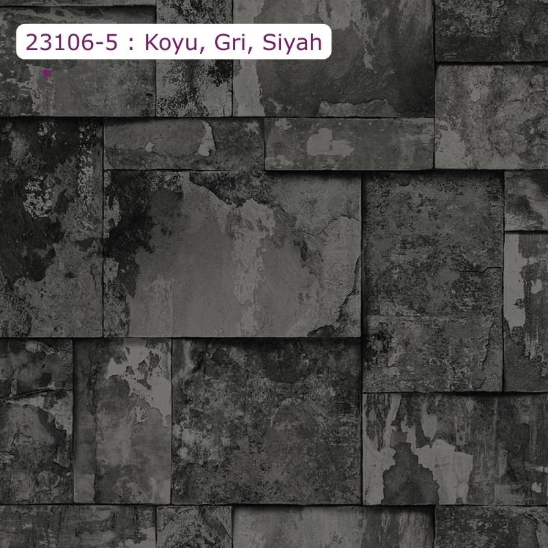 23106 Serisi | Geometrik Taş Desen Duvar Kağıdı