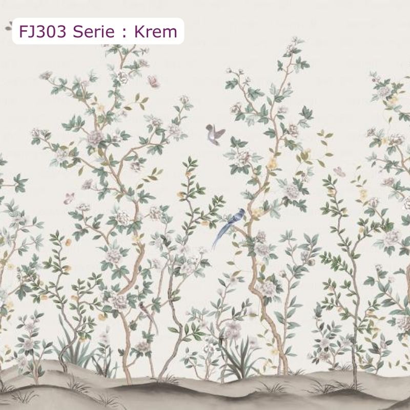 FJ303 Serisi | Çiçek Desenli Poster Duvar Kağıdı