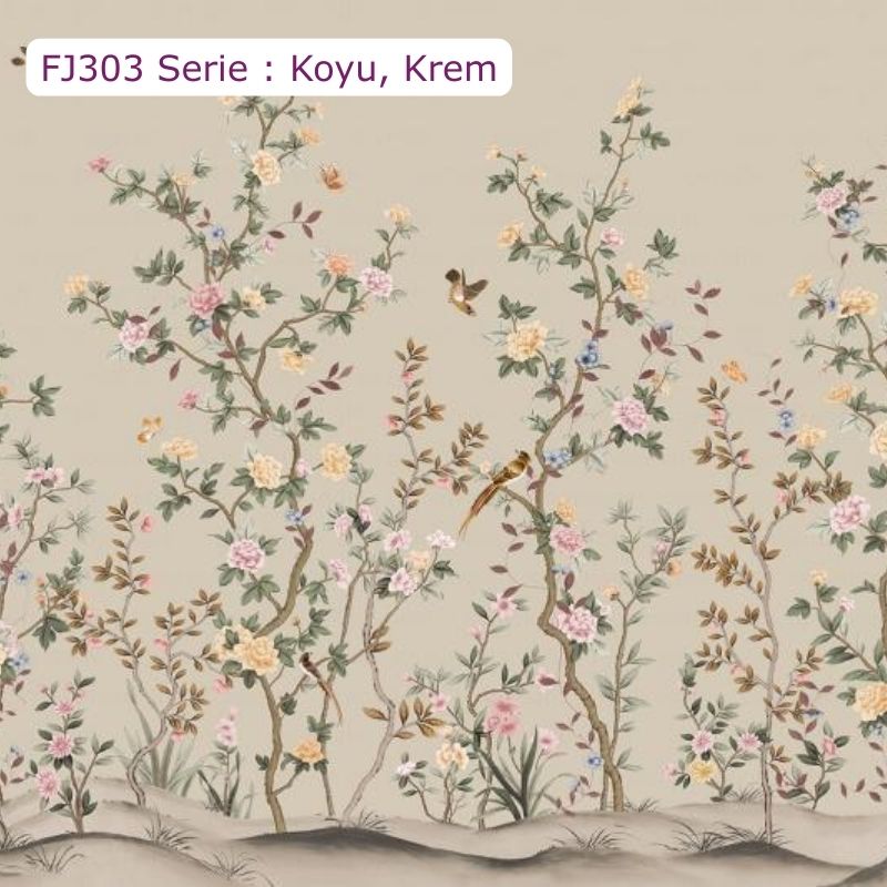 FJ303 Serisi | Çiçek Desenli Poster Duvar Kağıdı