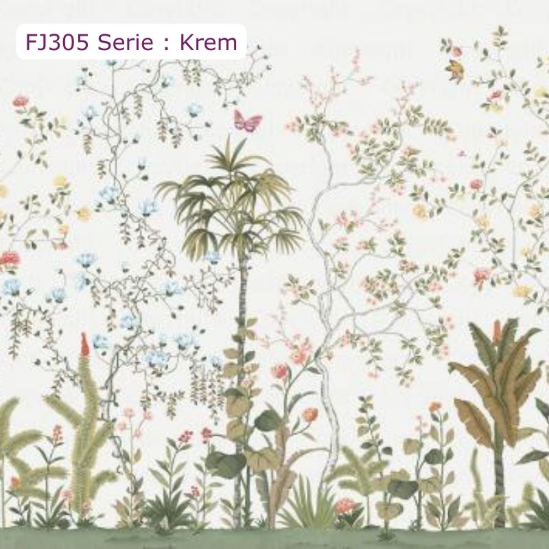 FJ305 Serisi | Çiçek Desenli Poster Duvar Kağıdı