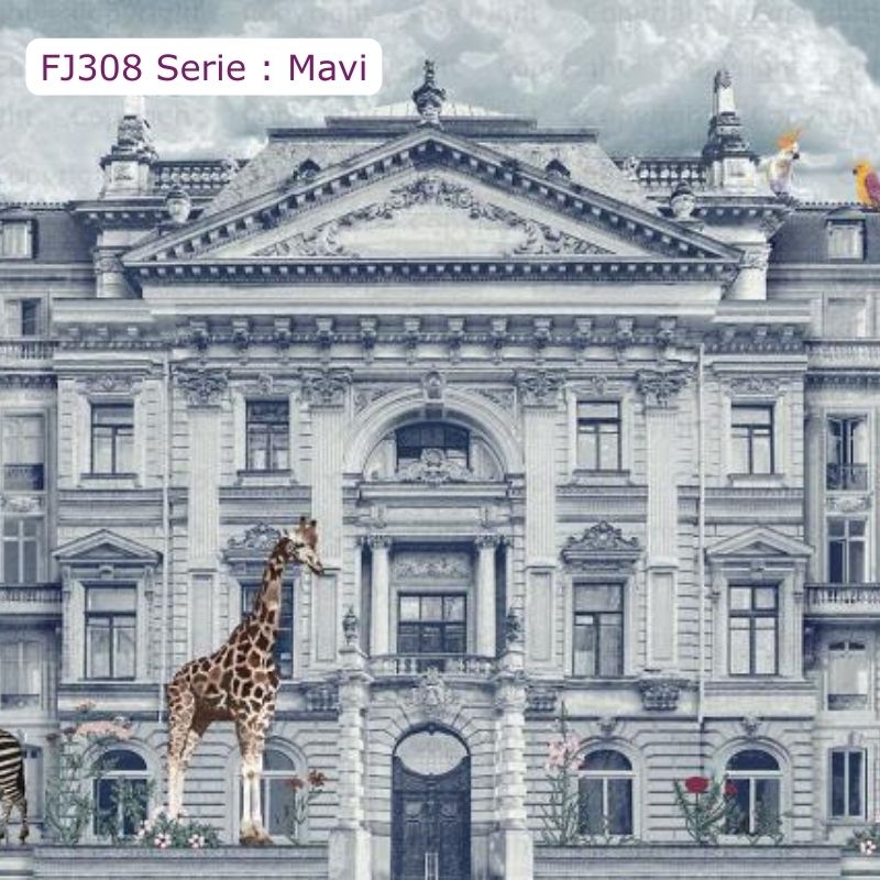 FJ308 Serisi | Hayvanat Bahçesi Desen Duvar Kağıdı