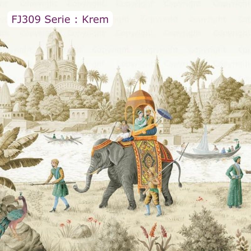 FJ309 Serisi | Fil Desen Duvar Kağıdı