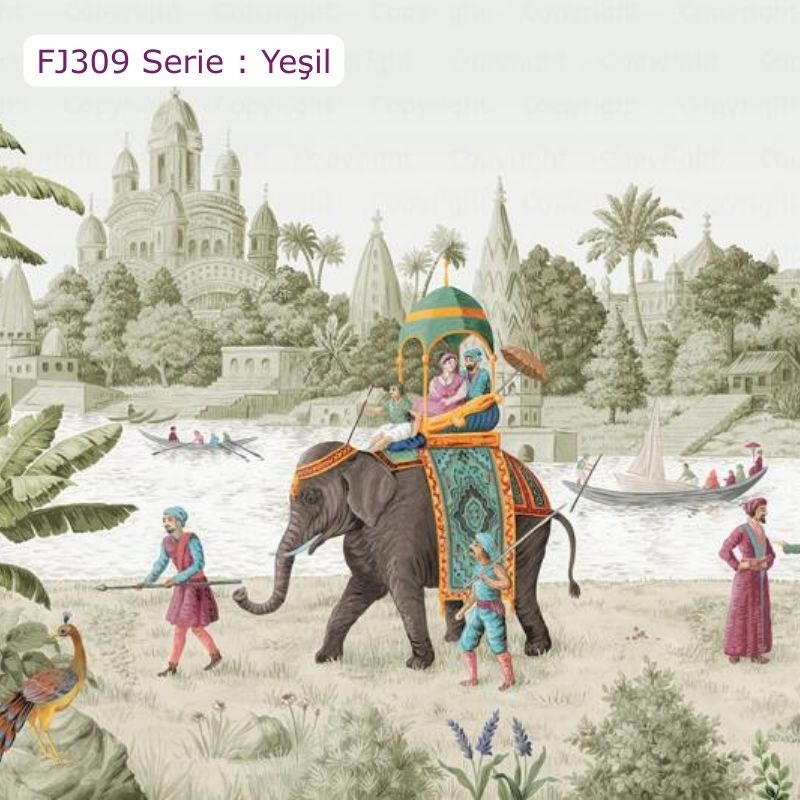 FJ309 Serisi | Fil Desen Duvar Kağıdı