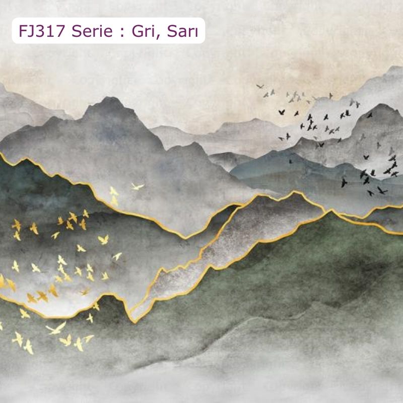 FJ317 Serisi | Dağ Tasarımlı Poster Duvar Kağıdı