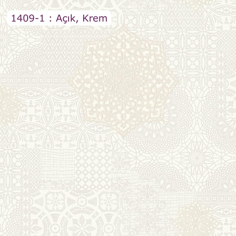 1409 Serisi | Geometric Damask Desen Duvar Kağıdı