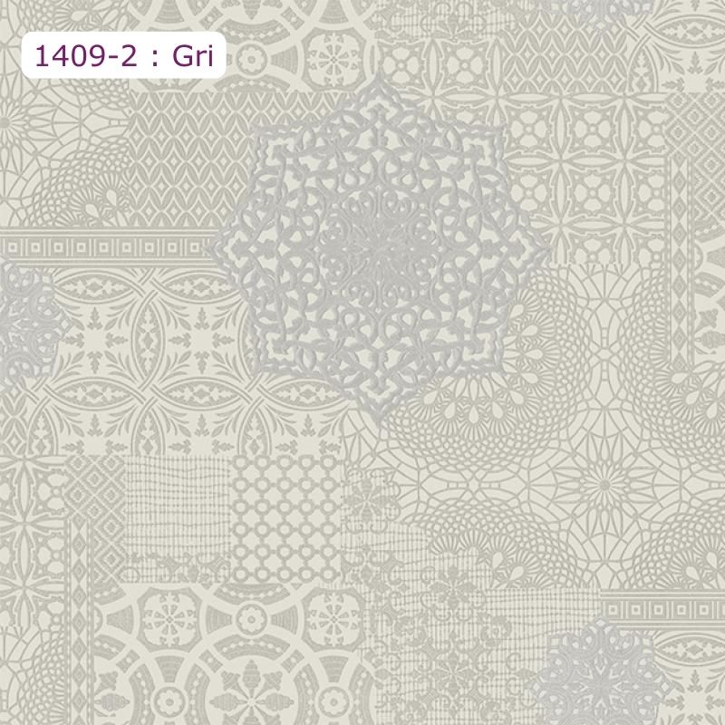 1409 Serisi | Geometric Damask Desen Duvar Kağıdı