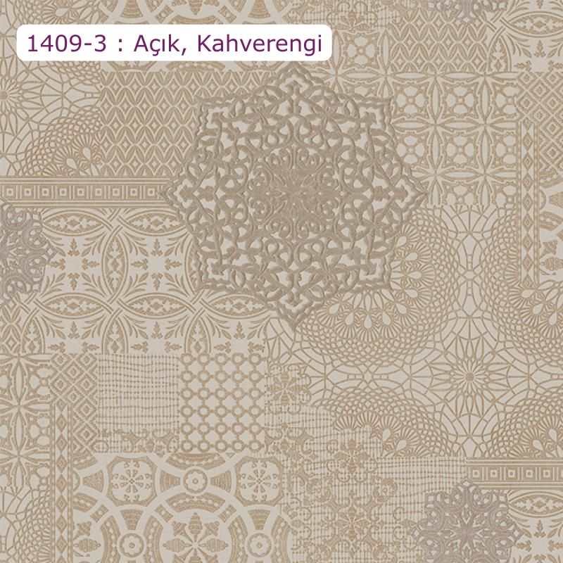 1409 Serisi | Geometric Damask Desen Duvar Kağıdı