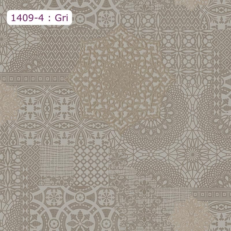 1409 Serisi | Geometric Damask Desen Duvar Kağıdı