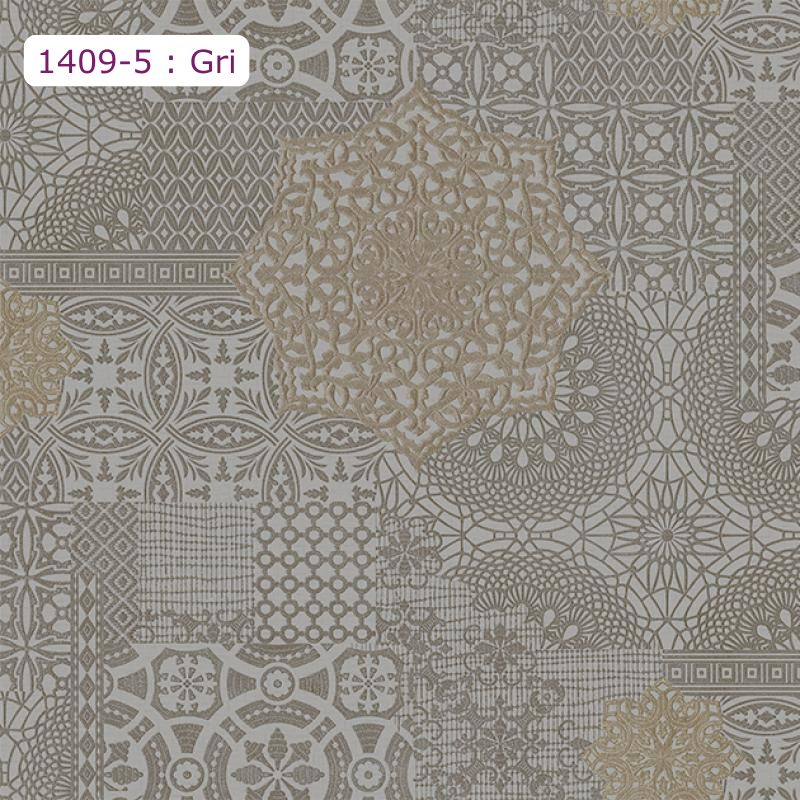 1409 Serisi | Geometric Damask Desen Duvar Kağıdı