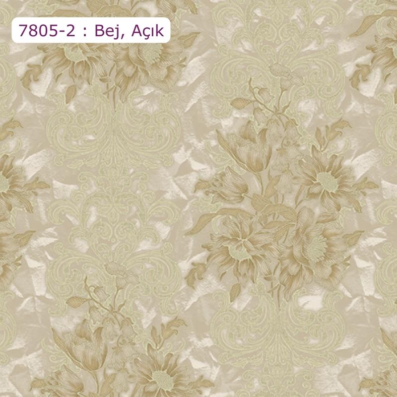 7805 Serie | Çiçek detaylı Rokoko damask deseni duvar kağıdı